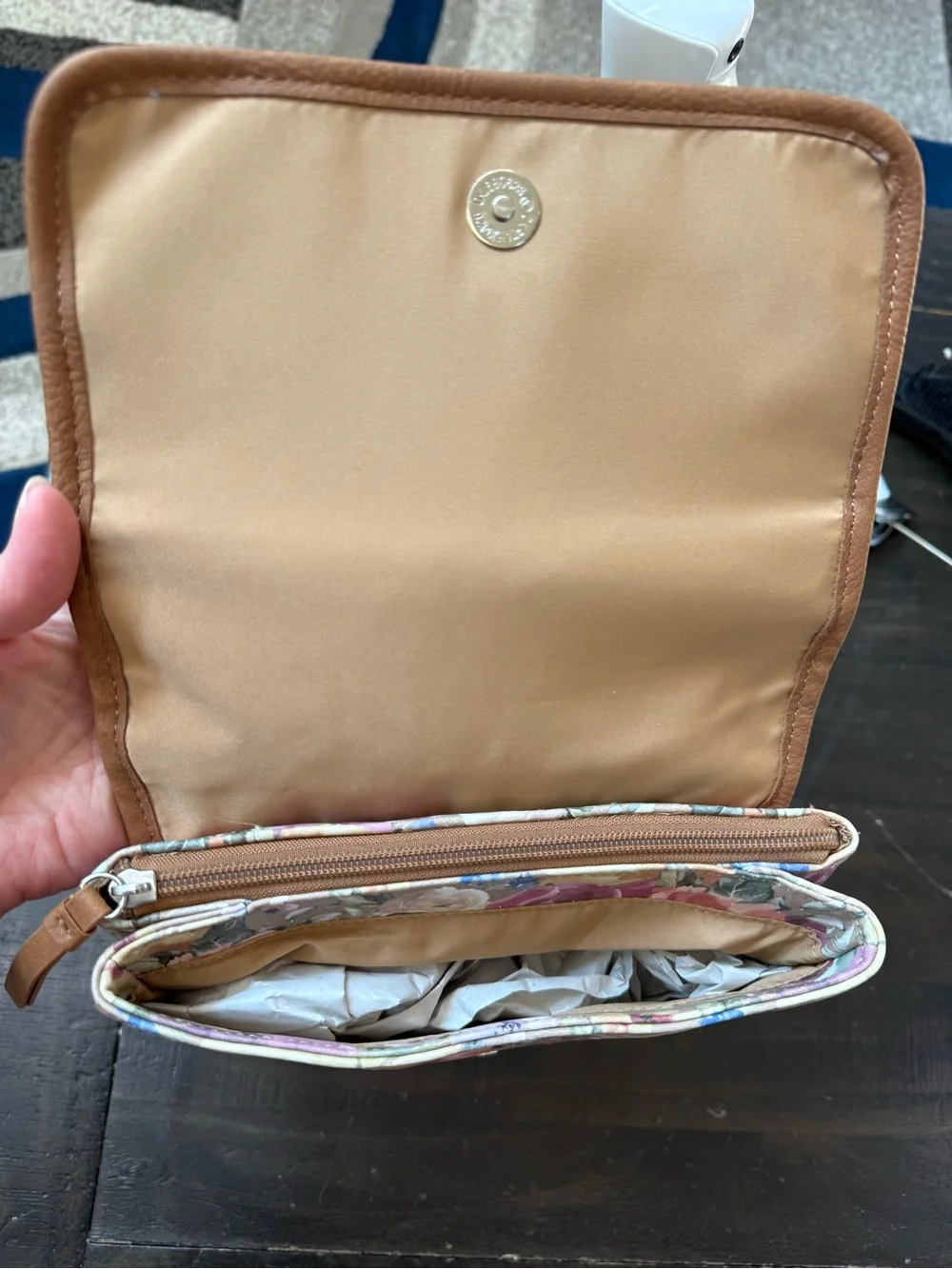 Floral Clear-Panel Backpack in Pink Multi by Unknown